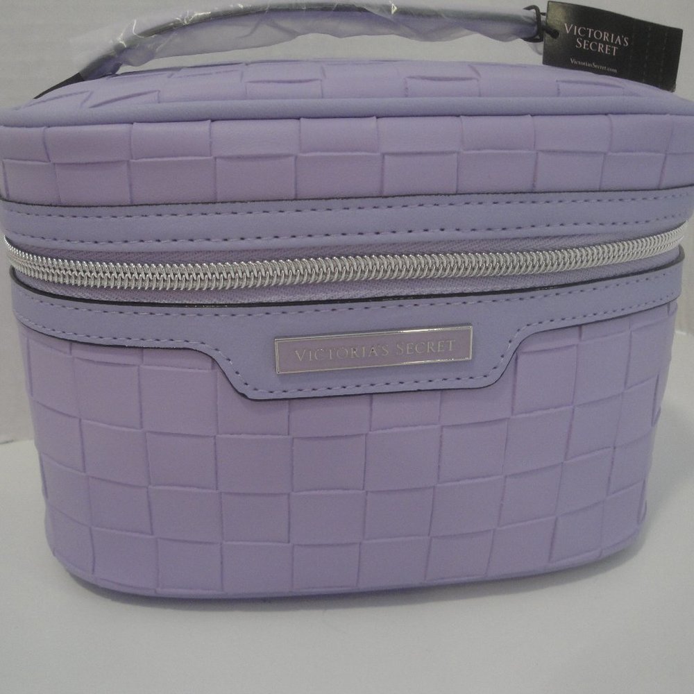 Victoria's Secret Mini Train Case or Cosmetic Case Lilac color  NWT
